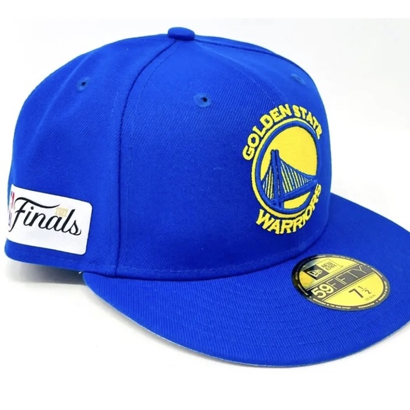 New Era Golden State Warriors 2022 NBA Finals Patch 59FIFTY Fitted Hat (Blue) - Picture 1 of 6